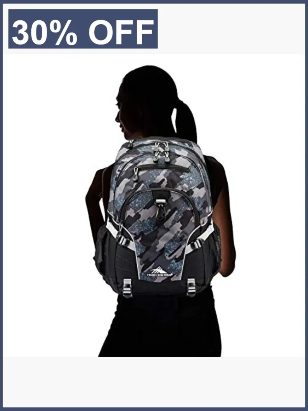 High Sierra Loop Backpack with Tablet Sleeve, 33L, Nylon, One Size